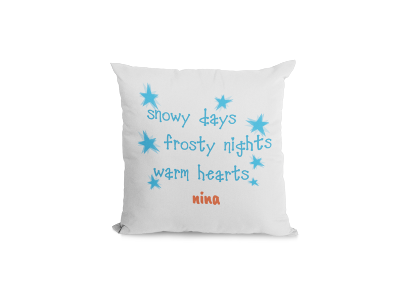 Jastuk Snowy, frosty &amp; warm