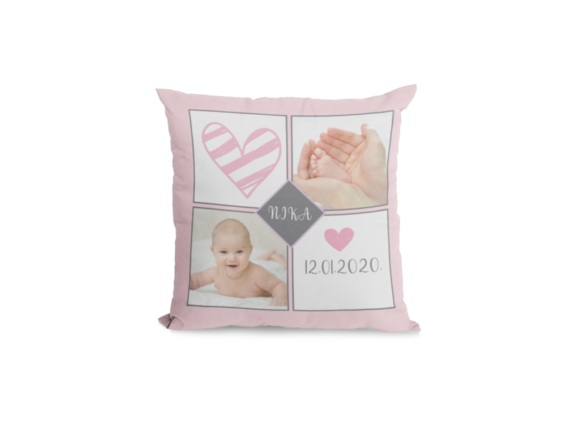 Beba djevojčica - personalizirani tisak na jastučnicu