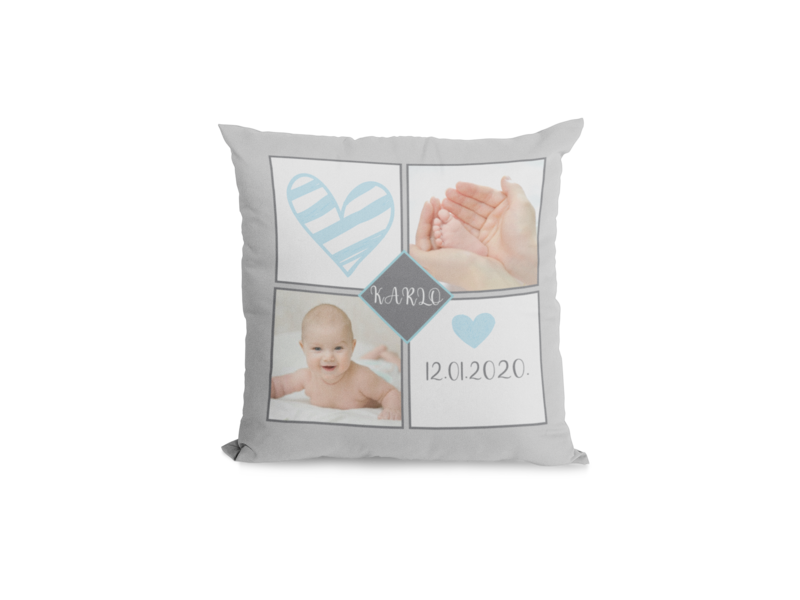 Beba dječak - personalizirani tisak na jastučnicu