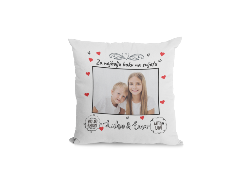 Za najbolju baku - personalizirani tisak na jastučnicu
