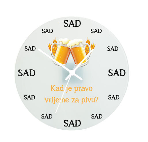 Zidni sat Kad je pravo vrijeme za pivu