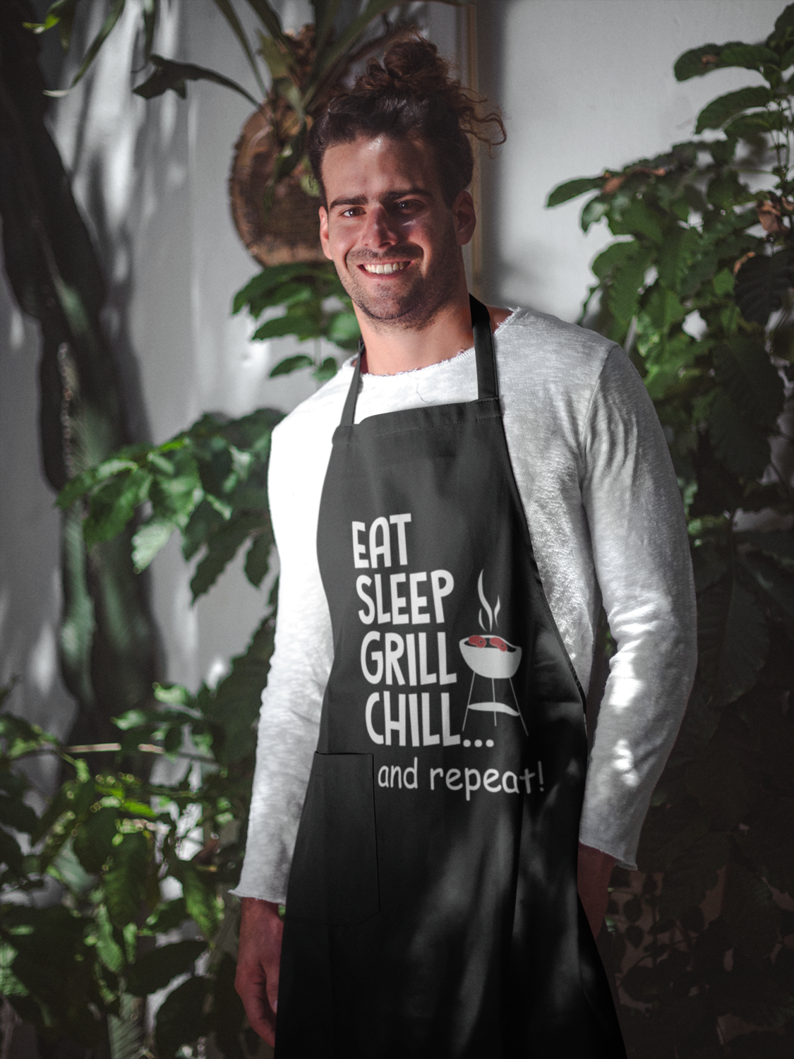 Pregača Eat, sleep, grill, chill