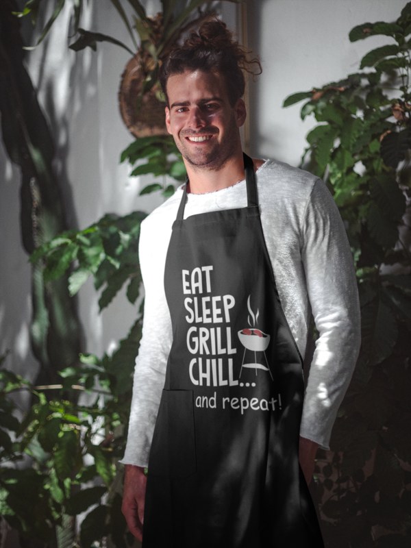 Pregača Eat, sleep, grill, chill