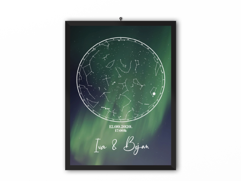 Night sky poster polarna svjetlost