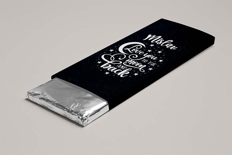 Personalizirana čokolada I love you to the moon 2