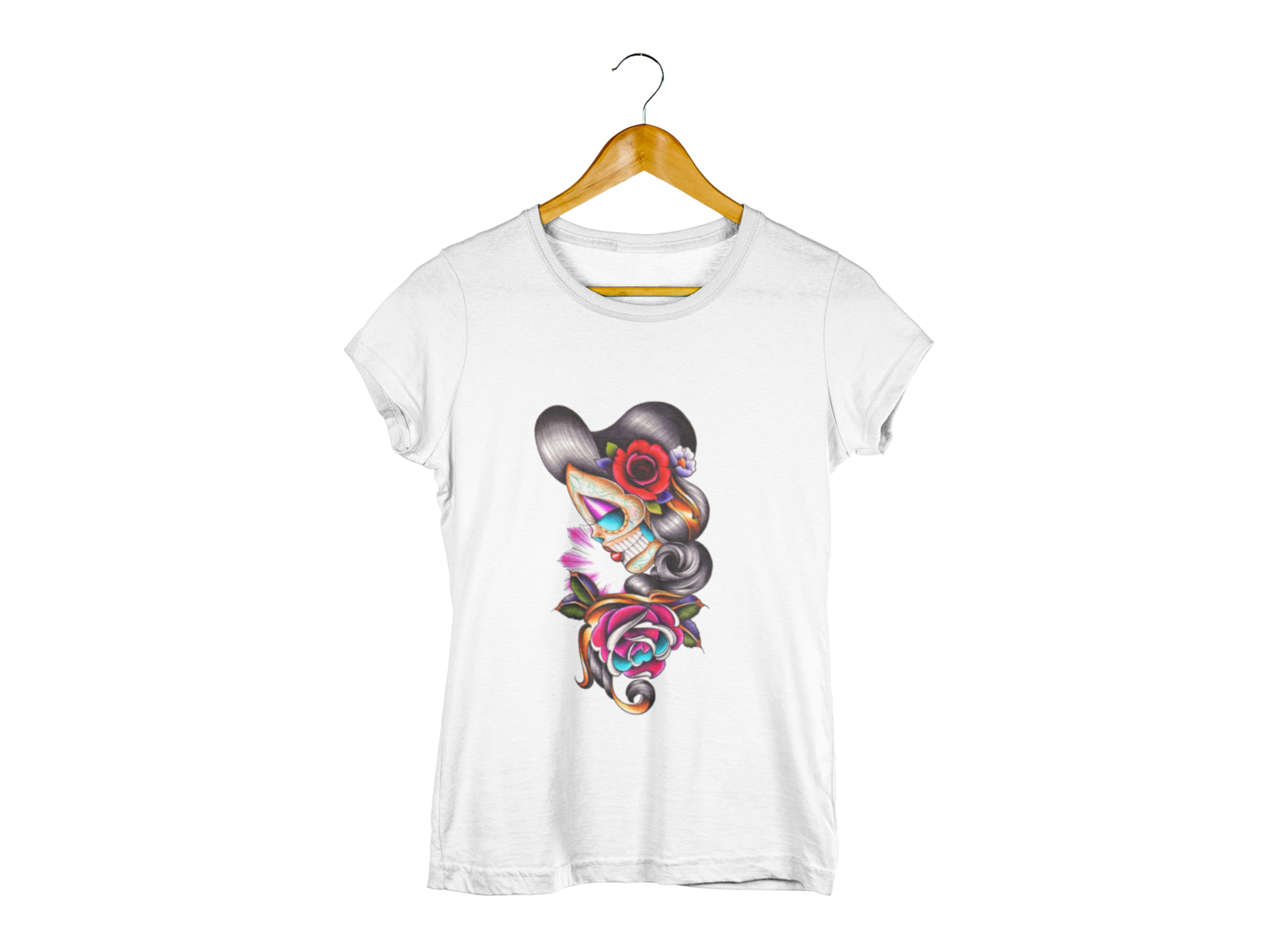 Lady skull, Boja:: Bijela