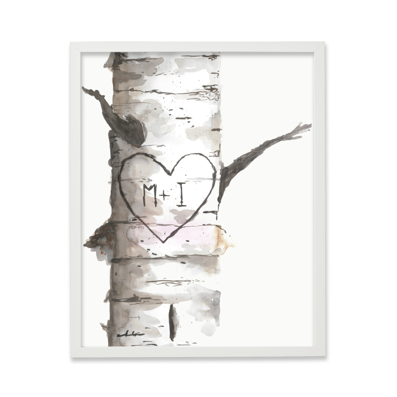 Personalizirani inicijali na drvetu