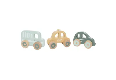 Houten auto op wielen On The Go - 3 stuks