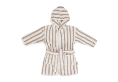 Badjas 1-2 jaar Stripe Terry Olive Green - GOTS