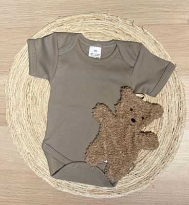 Gepersonaliseerd rompertje met speendoekje - Sand