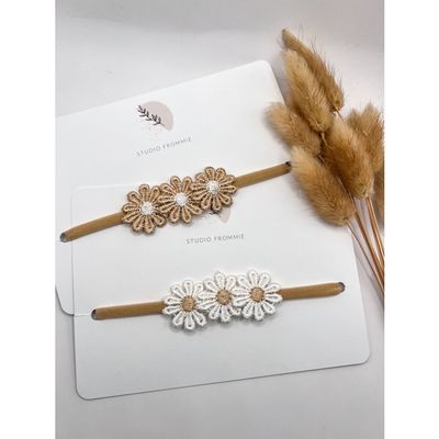 Haarbandje Madelief Beige