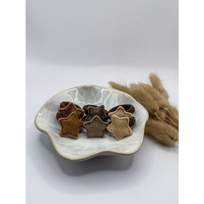 Haarelastiekjes Kerst Ster - 6 stuks