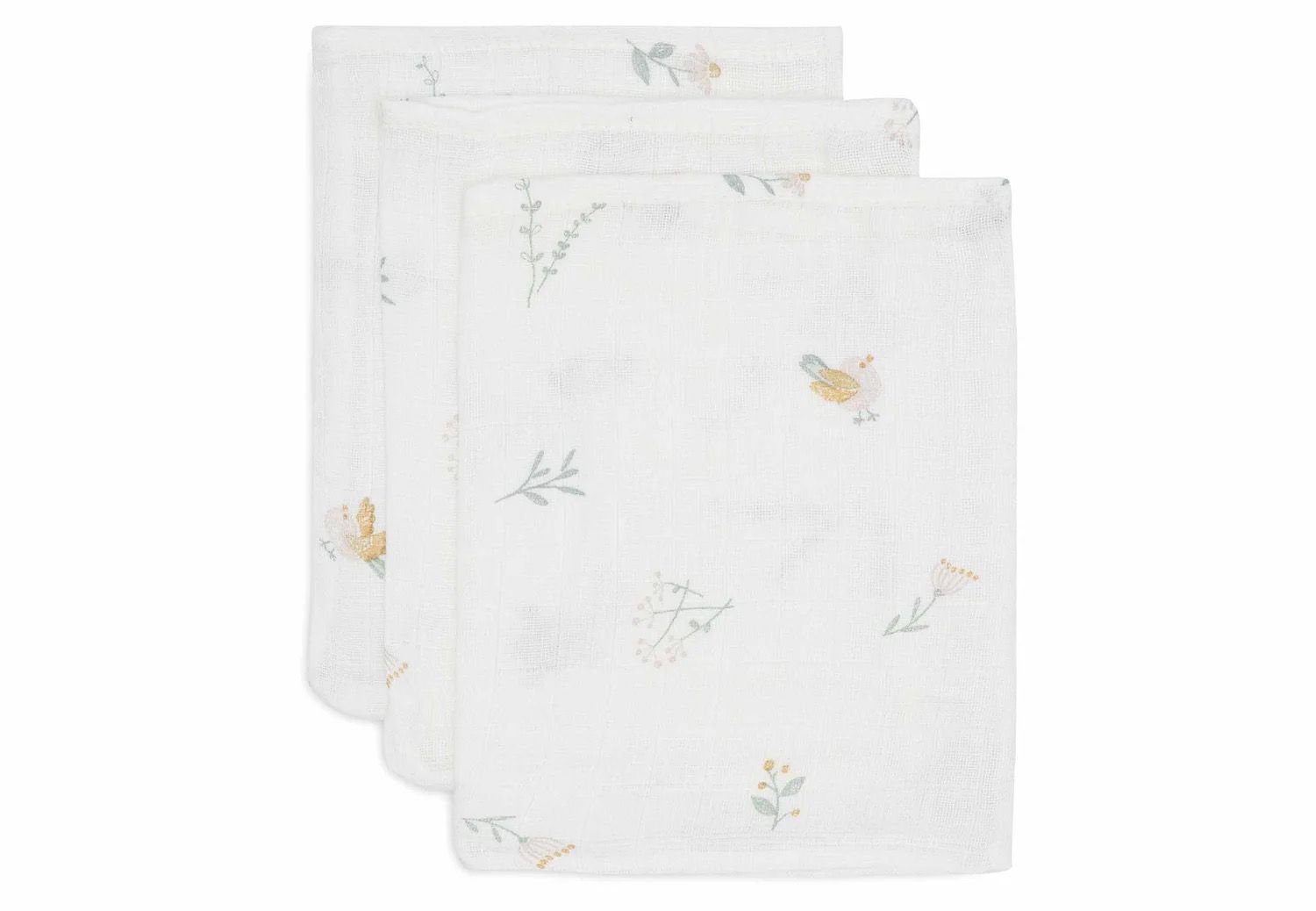 Washandje Hydrofiel Lovely Birds - 3 stuks