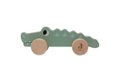 Houten krokodil op wielen - Jungle Jambo