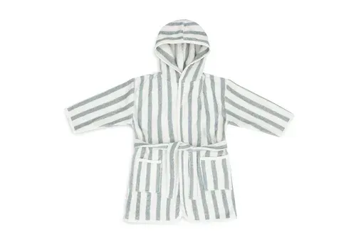Badjas 1-2 jaar Stripe Terry Sea Green - GOTS
