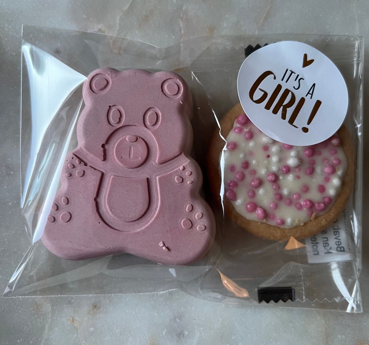 Geboortetraktatie Meisje - Stoepkrijt Mix Geboortekoekje