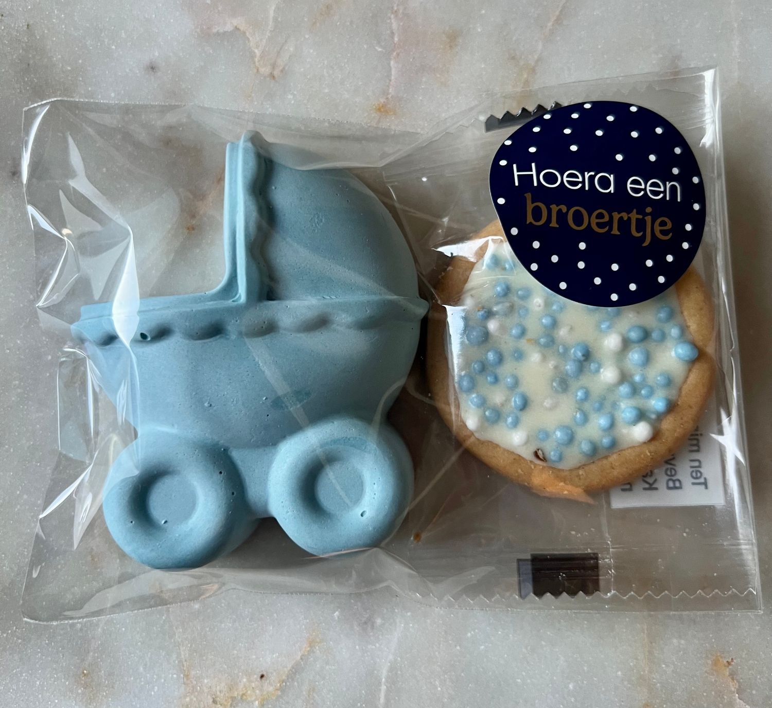 Geboortetraktatie Jongen - Stoepkrijt Mix Geboortekoekje