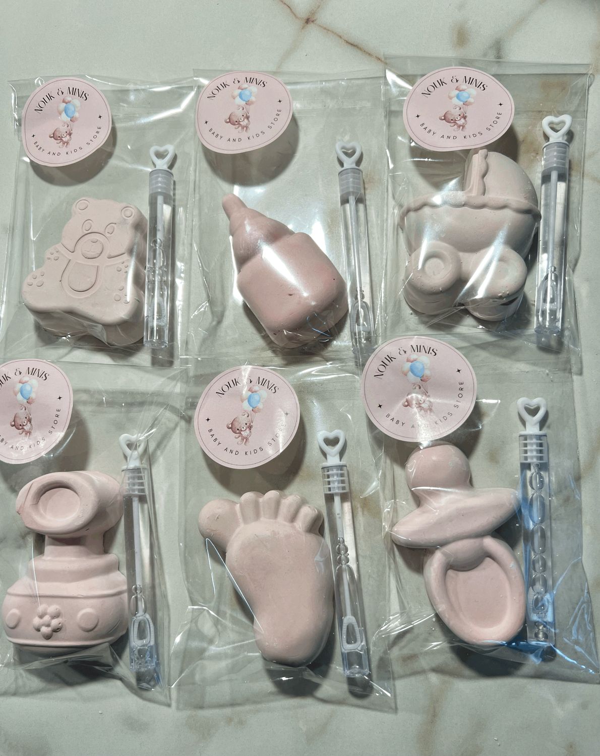 Geboortetraktatie Meisje - Stoepkrijt Mix Bellenblaas