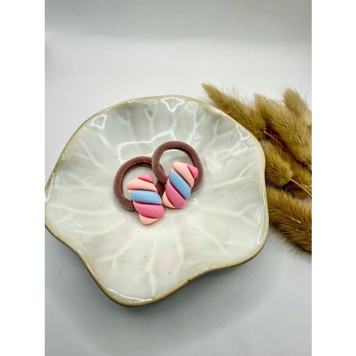 Haarelastiekjes Spekjes Roze