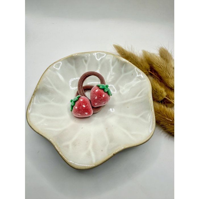Haarelastiekjes Aardbei - Set van 2