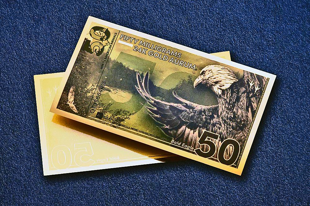 Bald Eagle Aurum® 50mg 24k Gold Bill
