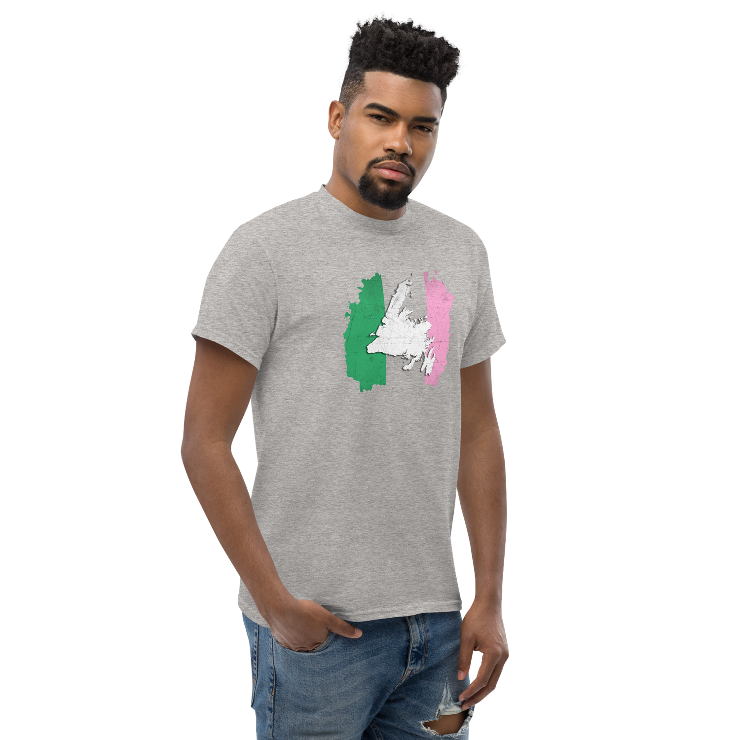 Republic of Newfoundland Distressed Map Unisex classic tee