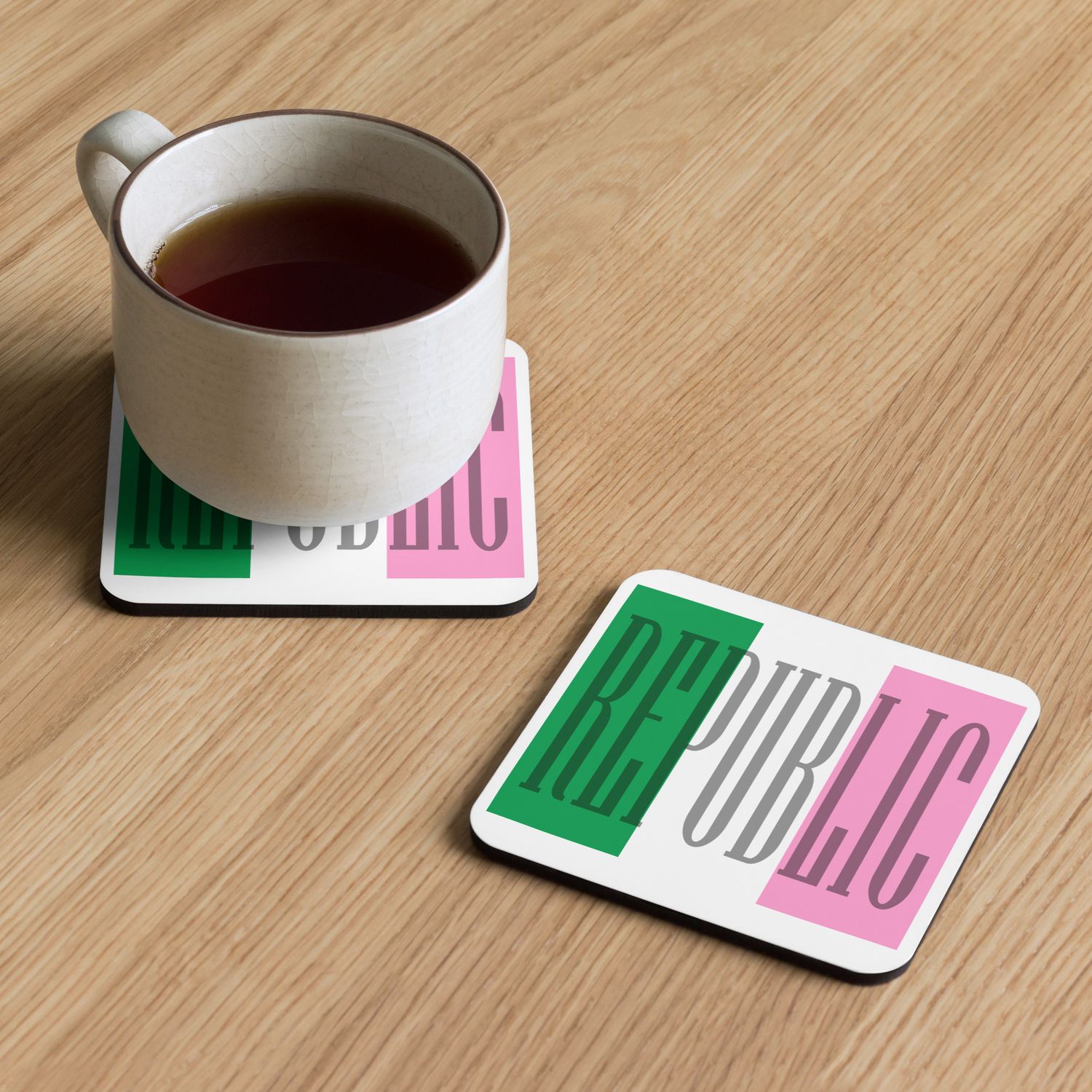 Republic of Newfoundland Cork-back coaster
