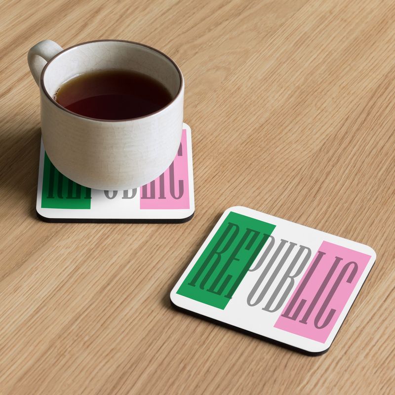 Republic of Newfoundland Cork-back coaster