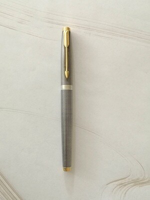 NOS Parker 75 Sterling Silver Cicele Fountain Pen (14k F nib) NOS Parker 75 Sterling Silver Cicele Fountain Pen (14k F nib)