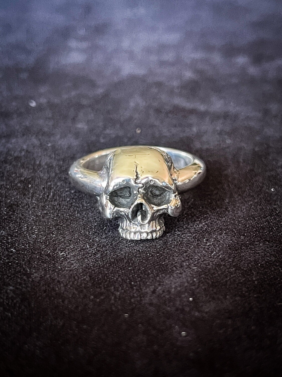 Sterling Silver Small Jawless Skull Ring