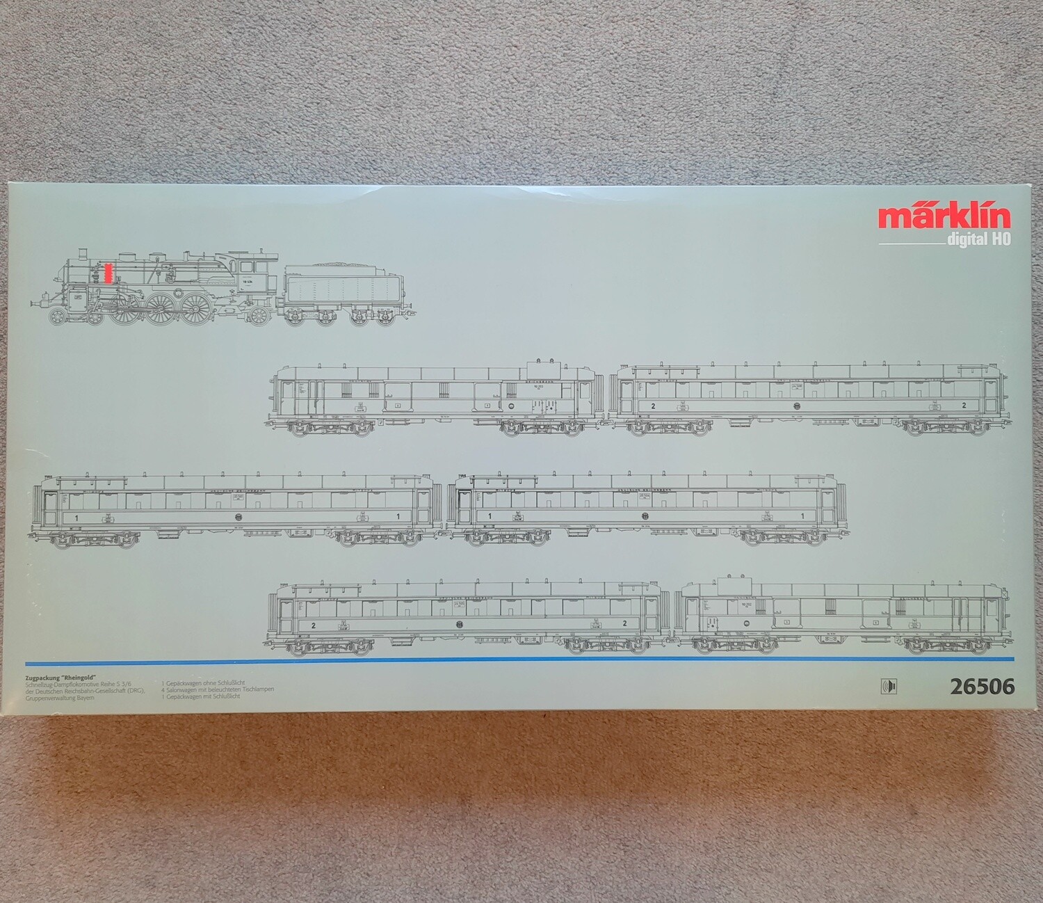 Märklin H0 26506 ​Conjunto de trenes "Rheingold" usado
