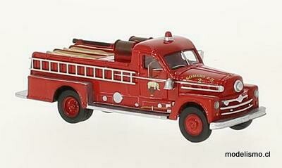 BoS 87505 Seagrave 750 Fire Engine rojo, 1958, Resina, 1:87