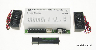 Uhlenbrock 38000 Director de sonido: sonidos propios en el modelo de tren con mp3