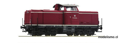 Roco 70979 HO ​Locomotora diésel V 100 1252 de la Deutsche Bundesbahn en pintura roja vieja.