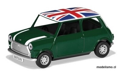 Corgi 82112 Mini Cooper, verde / blanco, RHD, Union Jack Best of British 1:36