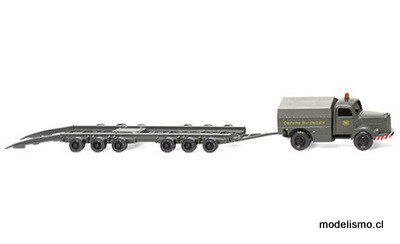 Wiking H0 59003 Mercedes L 3500 con patinete de calle Culemeyer DB