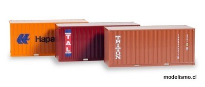 Herpa 76432-003 	Container-Set 3x20 ft. "Hapag Lloyd / TAL / Triton"