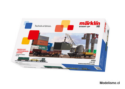 Märklin H0 44452 Märklin Start up - Set de vagones "Embarque de contenedores".