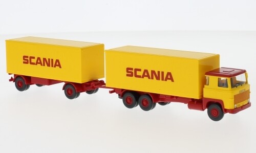 Reserva anticipada Wiking 45702 Scania 111, Scania, remolque con caja 1:87
