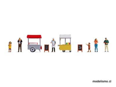 Noch 16229 ​Figura temática del mundo &quot;Carrito de helados y perritos calientes&quot;