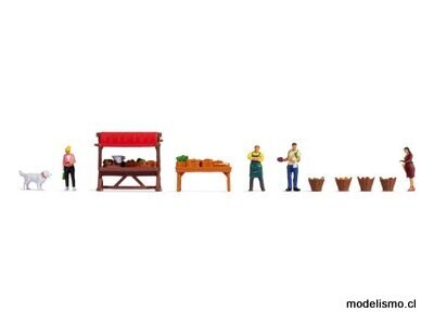 Noch 16225 ​Figura temática del mundo &quot;Stand de verduras&quot;
