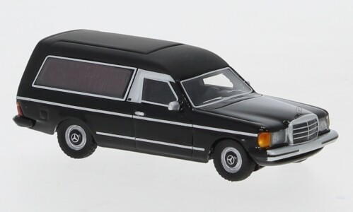 BoS 87685 Mercedes W123 coche fúnebre negro, 1977, Resina, 1:87