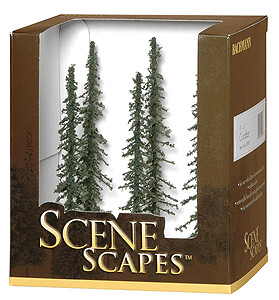 Scene Scapes 32003 Árboles de coníferas - 5 a 6", 12,7 a 15,2 cm, 6 piezas