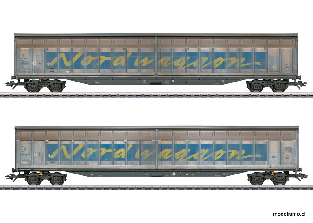 Märklin 48065 Set de vagones de paredes correderas "Transwaggon"