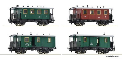 Roco 74062 - Set de 4 piezas: Tren de pasajeros, kkStB