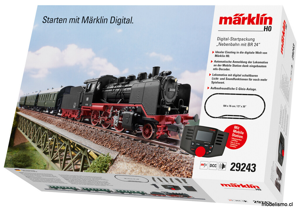 Märklin 29243 Caja de iniciación en digital "Ferrocarriles secundarios con la serie BR 24"