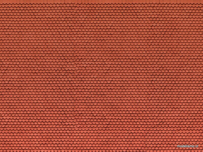 NOCH 56690 Lámina de cartón 3D “techo de cola de castor” rojo 25 x 12,5 cm NOCH 56690 Lámina de cartón 3D “techo de cola de castor” rojo 25 x 12,5 cm