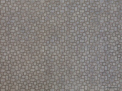 NOCH 56722 Lámina de cartón 3D “pavimento moderno” 25 x 12,5 cm