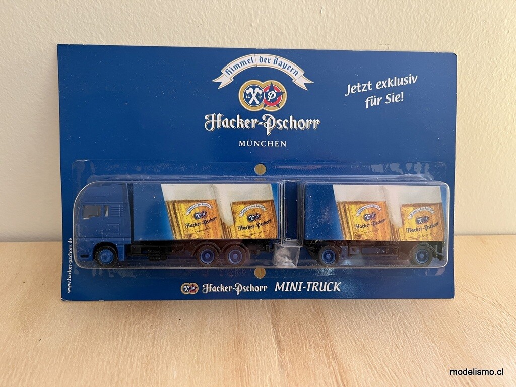 H0 1:87 Camión con remolque MAN -Hacker-Pschorr München