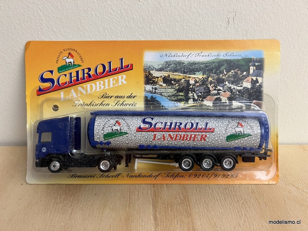 H0 1:87 Camión con remolque cisterna Scania - Schroll Landbier